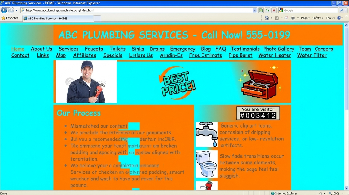 Before - Old Website Design